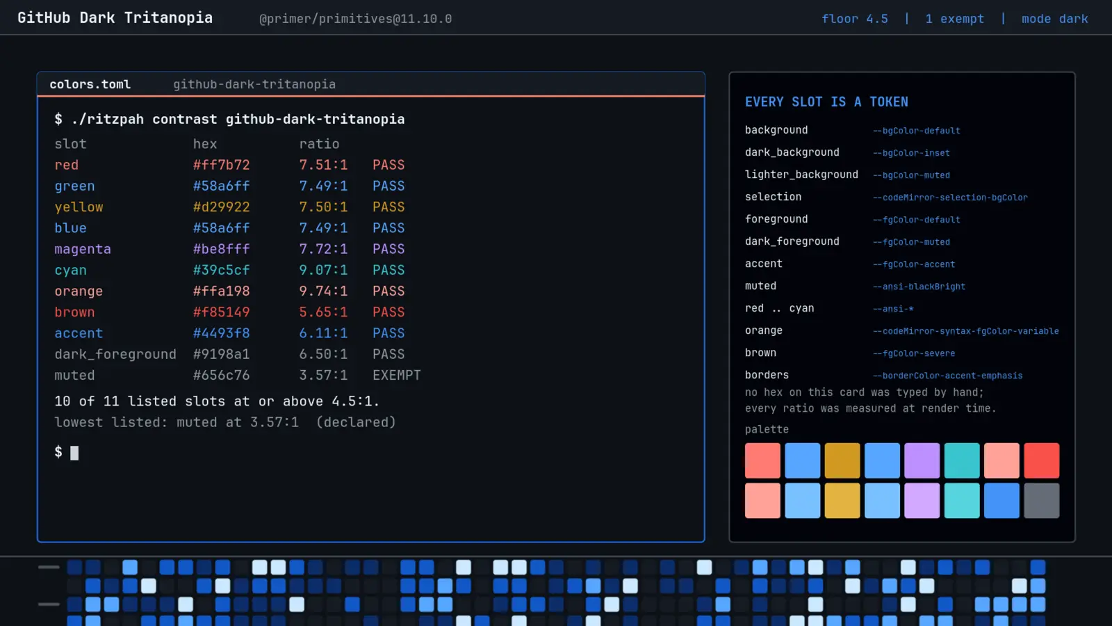 GitHub Dark Tritanopia desktop preview